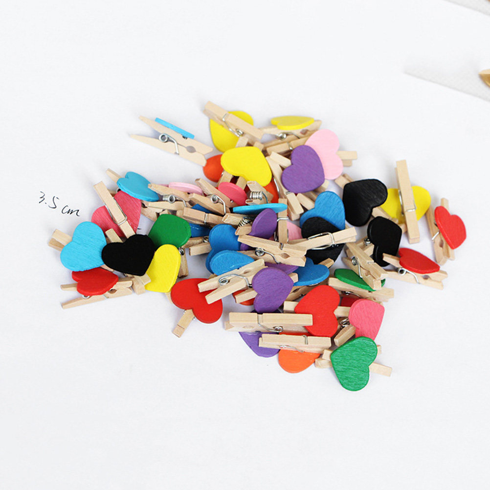 Christmas Craft Embellishment - คลิปหนีบผ้าไม้ขนาดเล็ก 50 ชิ้น ทำจากไม้ธรรมชาติ สำหรับงานประดิษฐ์ DIY