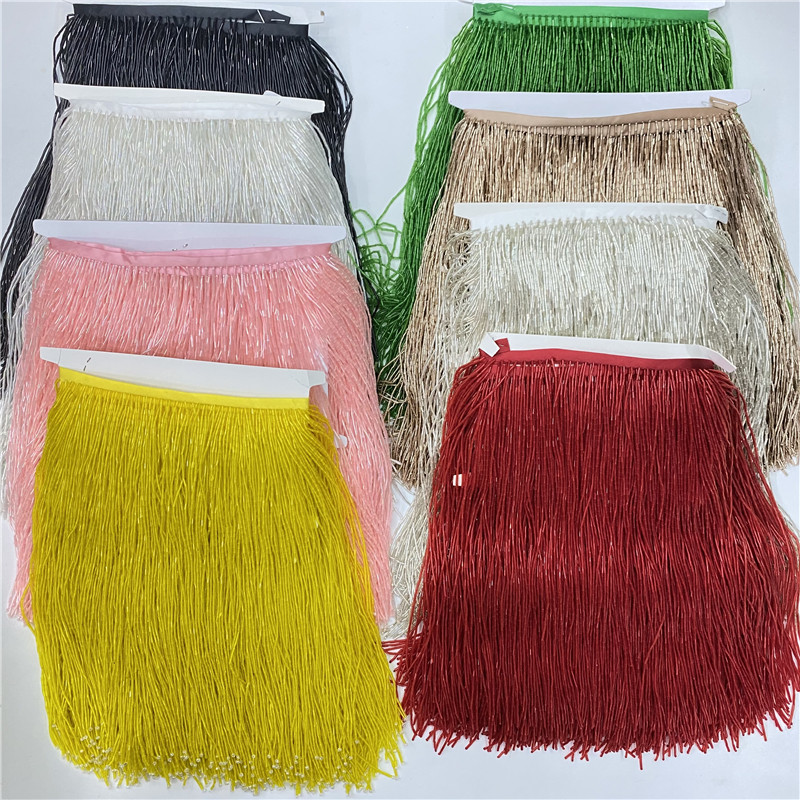 2Metros/Lot 30Cm คุณภาพสูง Tas - Beaded Trim Fringe บทวิจารณ์และราคา