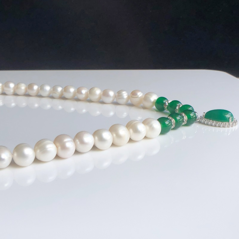 2023ใหม่สร้อยคอไข่มุกน้ำจืดธรร - Pearl Trim Chain บทวิจารณ์และราคา