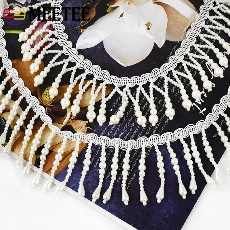1/2 หลามุกลูกปัด Fringe เย็บลู - Beaded Trim Fringe บทวิจารณ์และราคา