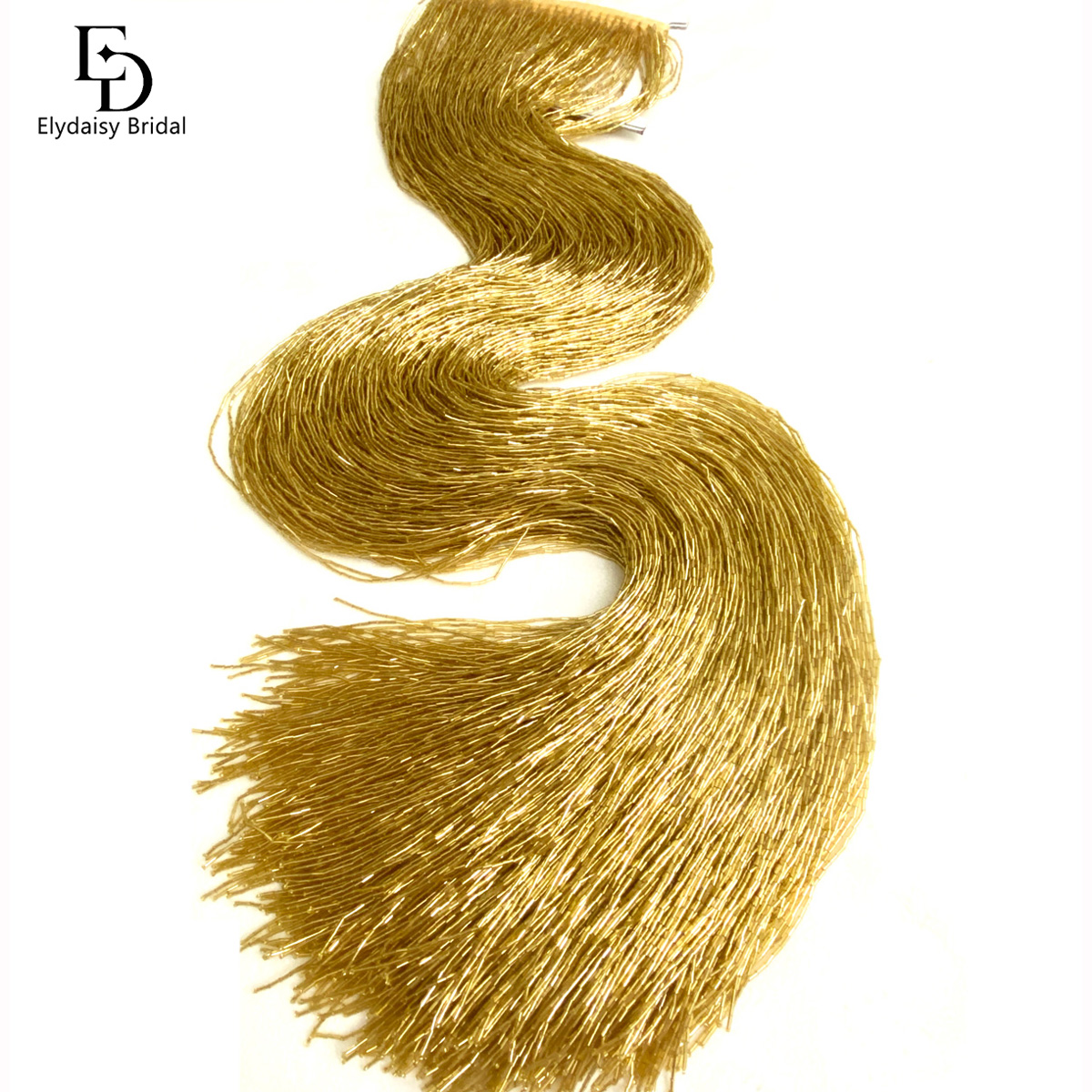 ริบบิ้นซาตินสีแชมเปญ/สีทอง ยาว - Beaded Trim Fringe บทวิจารณ์และราคา